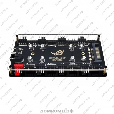 Разветвитель на 8 вентиляторов, 4pin PWM, ARGB 5V-D-G, SATA недорого. домкомп.рф